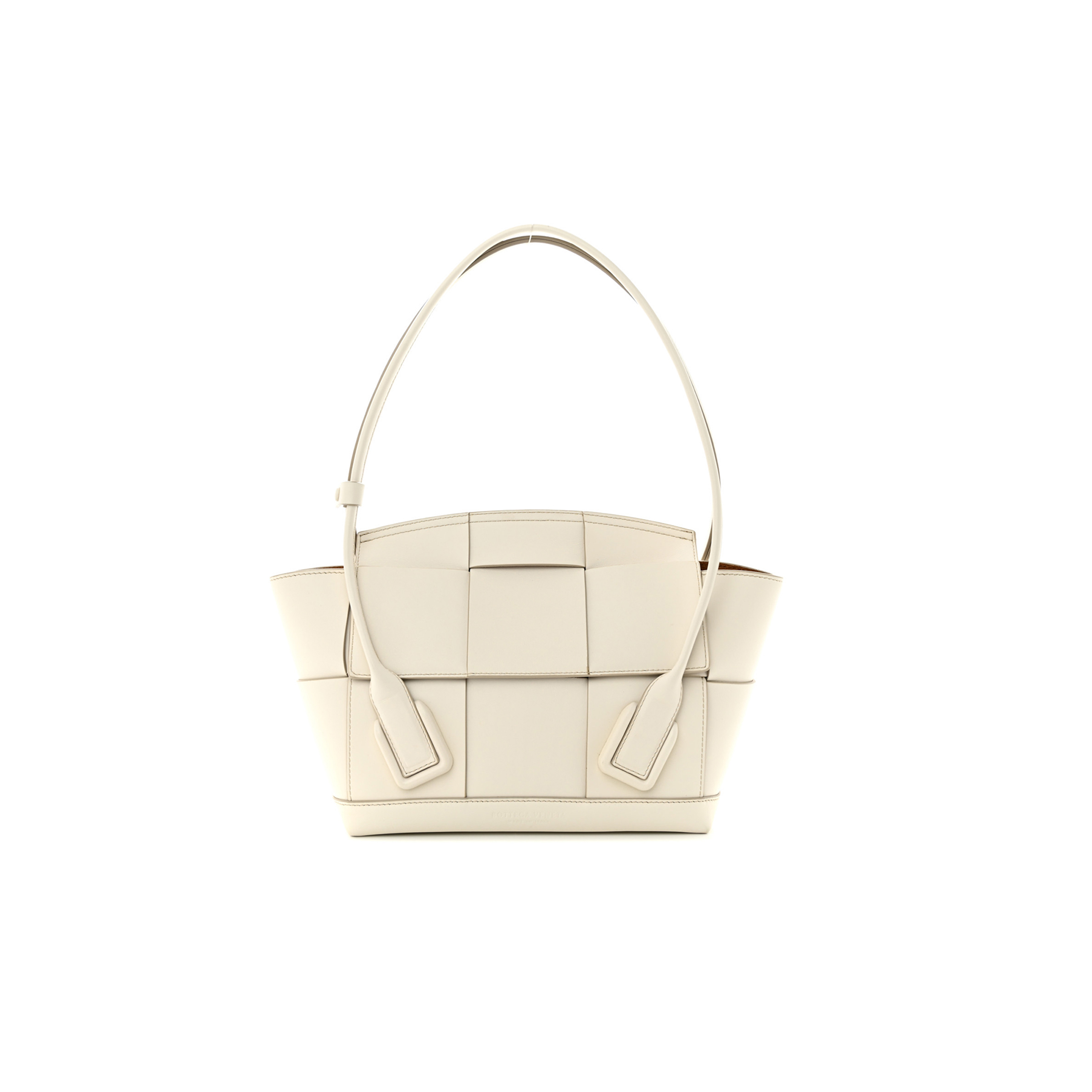 bo*te*ga Ve*ne*ta french calfskin maxi intrecciato small arco bianco (22*20*8cm)